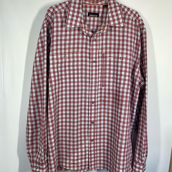 Orvis Men's Plaid Long Sleeve Button Down Shirt Size XL - Picture 1 of 11